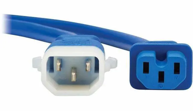 Alt view image 2 of 8 - TRIPP LITE Series PDU Power Cord C15 to P-Lock C14 Heavy-Duty 15A 250V 14AWG 3FT