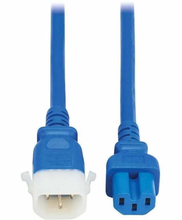 Alt view image 6 of 8 - TRIPP LITE Series PDU Power Cord C15 to P-Lock C14 Heavy-Duty 15A 250V 14AWG 3FT