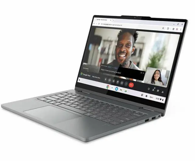 Alt view image 3 of 8 - Lenovo 14IRU10 83LL000GUS 14" Touchscreen Convertible Chromebook - Intel Core 7 250U (1.80 GHz) - 16 GB - 512 GB SSD - Webcam - IEEE 802.11ax Wireless LAN Standard - ChromeOS - Luna Gray