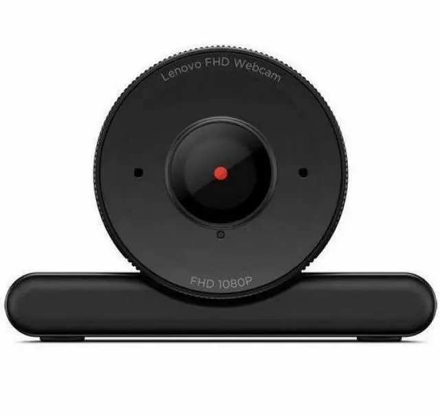 Alt view image 4 of 15 - Lenovo FHD Webcam, 1080p Resolution, 30 fps, Dual Noise-Cancelling Microphones, AI Noise Cancellation and Enhanced Image Quality, Physical Privacy Shutter, Microsoft Terms Certified, Black