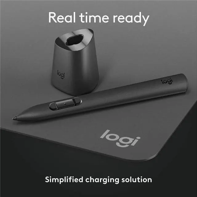 Alt view image 4 of 7 - Logitech MX Ink Mixed-Reality (MR) Stylus with Charging Dock Combo, high precision and pressure sensitive, for Meta Quest 2, Meta Quest 3, Meta Quest 3S