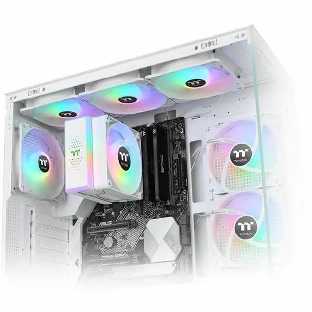 Alt view image 8 of 9 - Thermaltake LE120 ARGB PWM Fan White (3 Pack)