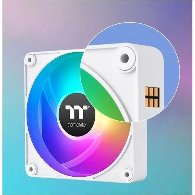 Alt view image 9 of 13 - Thermaltake CT120 EX Reverse ARGB Sync PC Cooling Fan White, 3 Pack