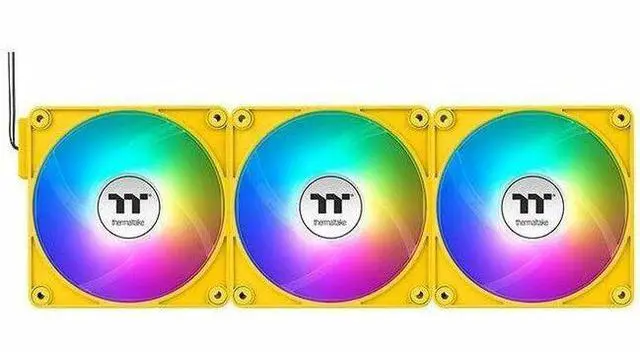 Alt view image 7 of 10 - Thermaltake CT140 EX ARGB Sync PC Cooling Fan Bumblebee 3-Fan Pack CLF217PL14BBA