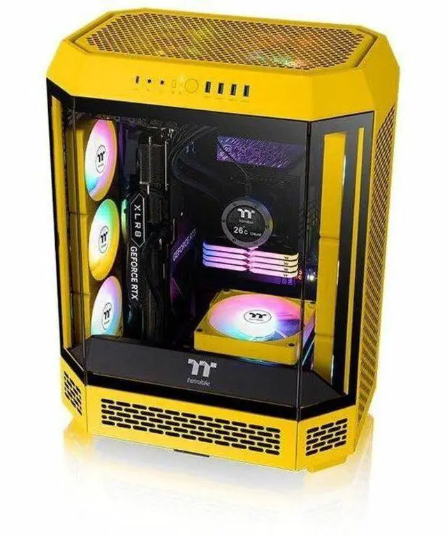 Alt view image 8 of 10 - Thermaltake CT140 EX ARGB Sync PC Cooling Fan Bumblebee 3-Fan Pack CLF217PL14BBA