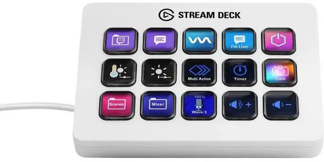 Alt view image 11 of 20 - Elgato Stream Deck MK.2 Keypad with 15 Customizable LCD Keys, White #10GBA9911