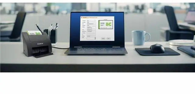 Alt view image 3 of 4 - Ambir Business Card Scanner PS670st - Ambir Busines Card Scanner PS670st High Speed Single Sided Vertical USB powered Business Card Scanner With AmbirScan Business Card for Windows PC