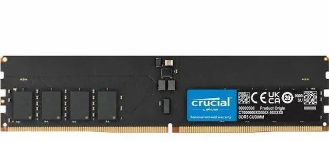 Alt view image 2 of 8 - Crucial 32GB DDR5-6400 CUDIMM CT32G64C52CU5