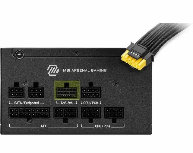 Alt view image 10 of 17 - MSI MAG A650GLS PCIE5, Fully Modular Compact Gaming 650W Power Supply, 80+ Gold, ATX 3.1 & PCIe 5.1 Ready, Native Dual-color 12V-2x6 cable, Low-Noise, Embossed Jacket Cables, 10 Year Warranty