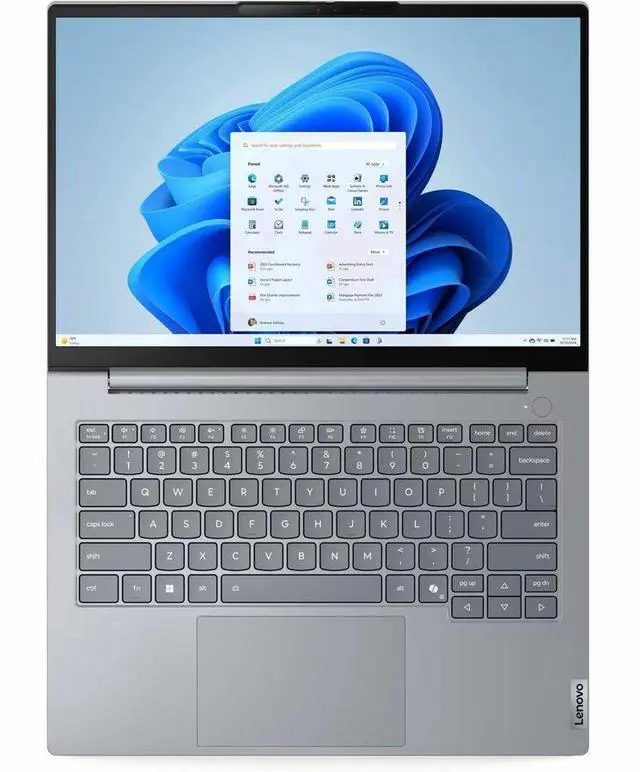 Alt view image 2 of 8 - Lenovo ThinkBook 14 G8 IAL 21SJ008RUS 14" Touchscreen Notebook - WUXGA - Intel Core Ultra 7 255H - 16 GB - 512 GB SSD - English Keyboard - Arctic Gray - Intel Chip - 1920 x 1200 - Windows 11 Pro