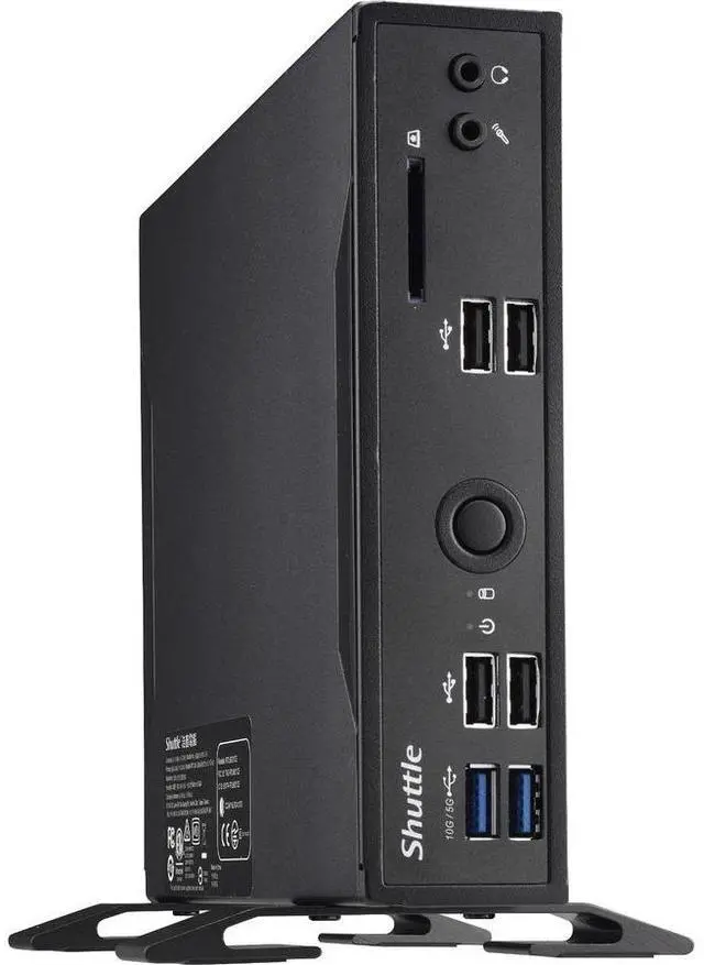 Alt view image 2 of 8 - Shuttle XPC slim DS20U Barebone System - Slim PC - Socket BGA-1528 - 1 x Processor Support - Celeron 5205U 1.90 GHz Dual-core (2 Core) - Intel Chip - 64 GB DDR4 SDRAM DDR4-3200/PC4-25600 Maximum RAM S
