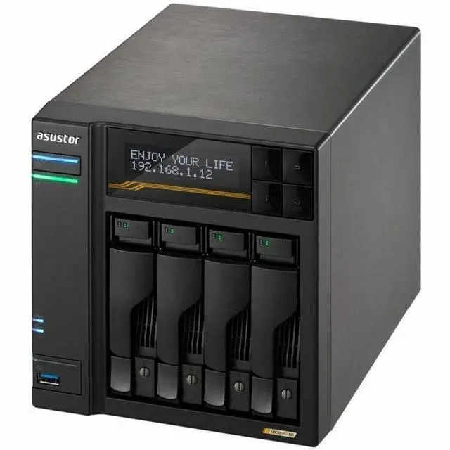 Alt view image 11 of 14 - Asustor Lockerstor 4 Gen3 AS6804T 4 Bay NAS, Quad-Core 2.3GHz CPU, Dual USB 4 Ports, Dual 10GbE Ports, Dual 5GbE Ports, 16G ECC RAM DDR5, Four M.2 SSD Slots (Diskless)