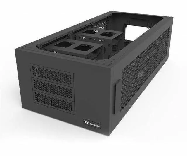 Alt view image 9 of 13 - Thermaltake AX100 Pedestal; for use with AX700 Chassis; 560mm Radiator Support; Mounting for up to x8 120mm or 140mm Fans; Support for up to 8X 3.5 or 2.5" Drives; CA-11C-00D1NN-00
