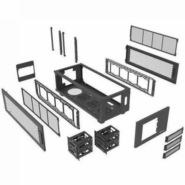 Alt view image 11 of 13 - Thermaltake AX100 Pedestal; for use with AX700 Chassis; 560mm Radiator Support; Mounting for up to x8 120mm or 140mm Fans; Support for up to 8X 3.5 or 2.5" Drives; CA-11C-00D1NN-00