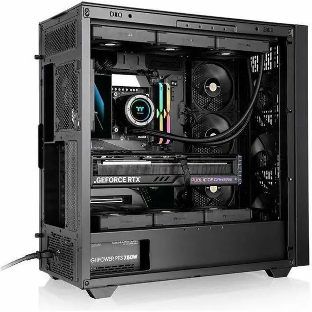 Alt view image 17 of 19 - Thermaltake AX500 TG Full Tower; 4x140mm CT Fans Included; SSI-EEB/SSI-CEB/E-ATX; 420mm Radiator Support; 460mm GPU Clearance; Supports up to 5X 3.5 or 6X 2.5; Hidden Connector; CA-11D-00F1WN-00