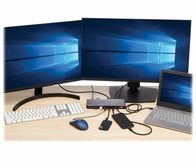 Alt view image 5 of 7 - Tripp Lite series MTB4-DOCK01A Docking Station - for Desktop PC, Notebook, Monitor, TV, Projector, Keyboard, Flash Drive, Mouse, Hard Drive, Webcam, Printer, ... - Charging Capability - Memory Card Re