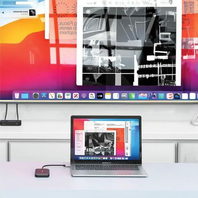 Alt view image 12 of 14 - Verbatim Share My Screen 1080p USB-C Wireless Display Adapter with USB Hub 32146