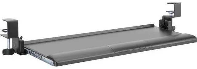 Alt view image 7 of 13 - Desk Clamp Five-Position Tilting Keyboard Tray 26.8" x 11.1 Black KT175