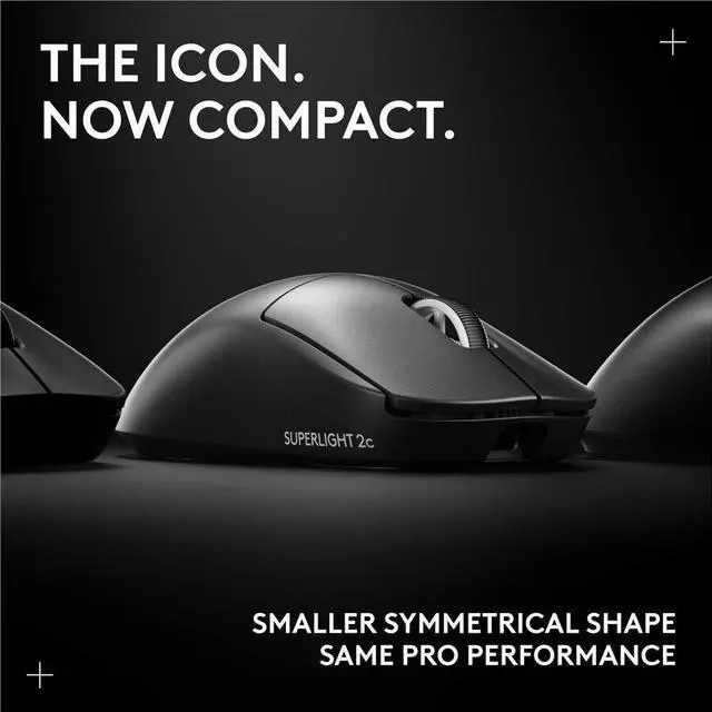 Alt view image 9 of 14 - Logitech G PRO X SUPERLIGHT 2c wireless gaming mouse 51 g pro-grade compact mouse with 5 programmable buttons USB-C charging 44K DPI sensor up to 8 kHz polling for PC/Mac Black 910007518