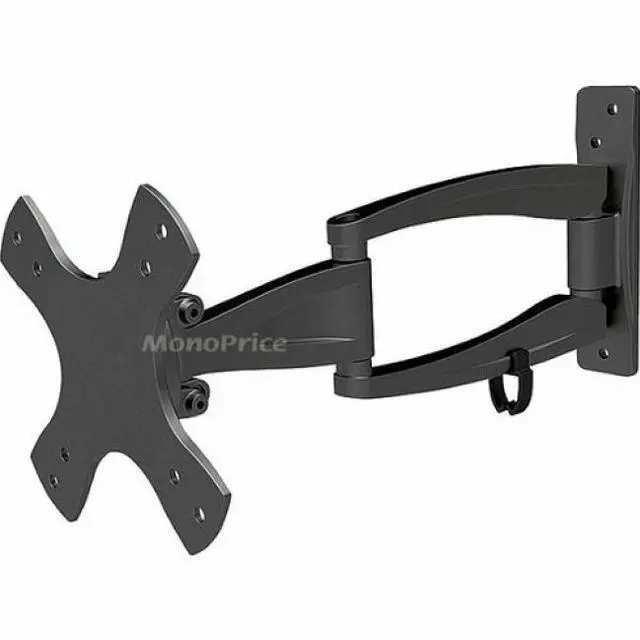 Alt view image 14 of 15 - Monoprice Compact Full Motion Single-Stud TV Wall Mount Bracket for 13" to 37" TVs up to 44lbs, Max VESA 100x100, Works with Concrete, Brick, and Wooden Studs