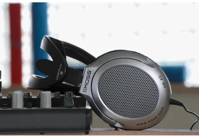Alt view image 6 of 7 - KOSS Yellow UR40 3.5mm Connector Lightweight Headphones