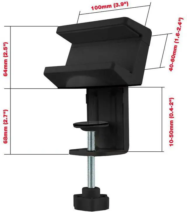 Alt view image 20 of 20 - SIIG Powerstrip Clamp Holder - Securely mounts a powerstrip off the desktop for easy plugin and unplug (Black)