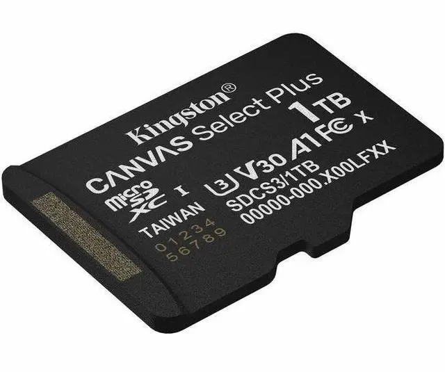 Main image of Kingston Canvas Select Plus 1 TB Class 10/UHS-I (U3) V30 microSDXC - 1 - 150 MB/s Read