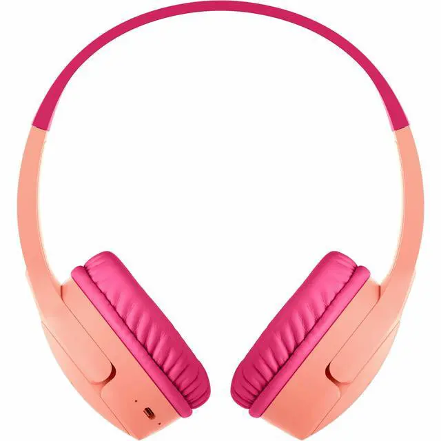 Alt view image 10 of 10 - Belkin SoundForm Children's Mini Wireless Headphones Pink AUD002BTPKV3