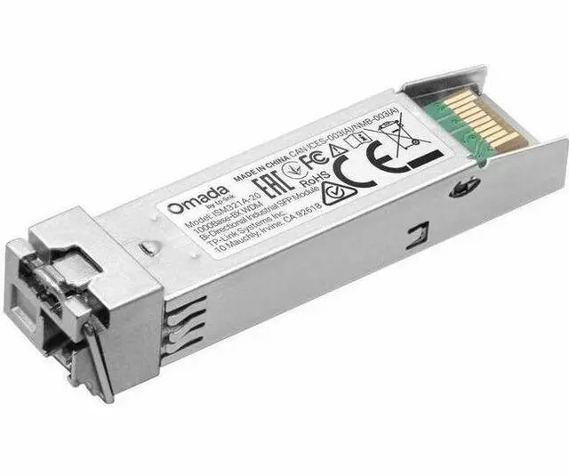 Main image of Omada 1000Base-BX WDM Bi-Directional Industrial SFP Module - For Data Networking, Optical Network - 1 x LC 1000Base-BX Network - Optical Fiber - 9/125 µm - 1310 nm, 1550 nm Wavelength - Sing
