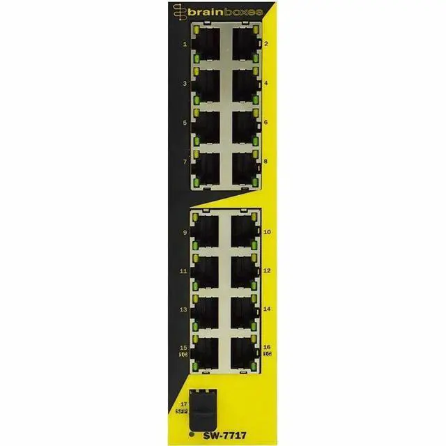 Alt view image 6 of 7 - Brainboxes Hardened Industrial 14x 10/100, 2x 1G & 1x SFP Ethernet Switch