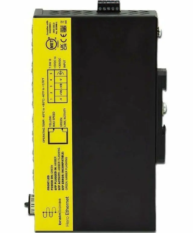 Alt view image 5 of 7 - Brainboxes Hardened Industrial 14x 10/100, 2x 1G & 1x SFP Ethernet Switch