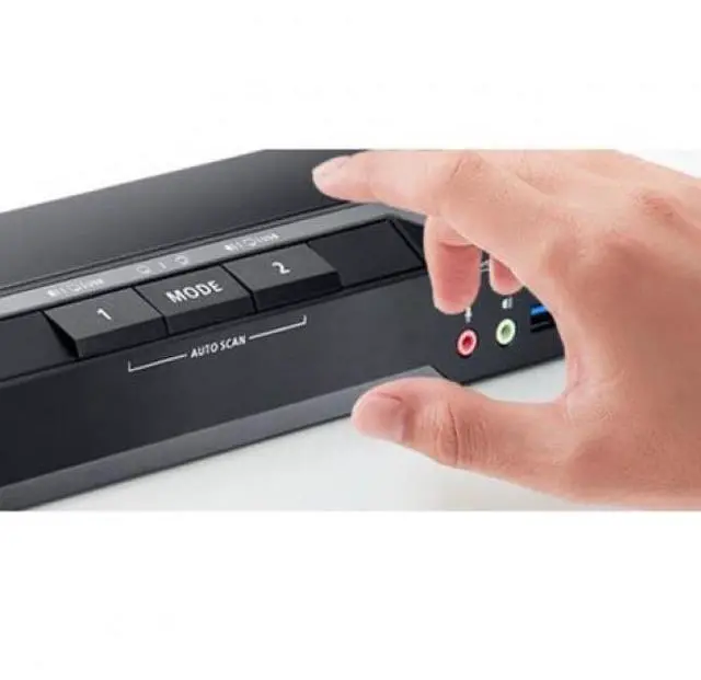 Alt view image 11 of 13 - ATEN 2-Port 4K DisplayPort Dual Display Mini-Matrix Boundless KVM Switch