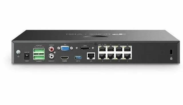 Alt view image 3 of 5 - TP Link VIGI NVR2008H-8MP - VIGI 8 Channel PoE+ Network Video Recorder - Network Video Recorder - HDMI - 4K Recording