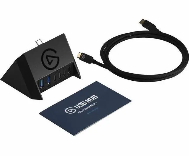 Alt view image 6 of 7 - Elgato USB Hub Multiport Adapter for Stream Deck + - USB Type C - 640 MB/s - Notebook, Desktop - Desktop - 6 USB Port(s) - PC, Mac