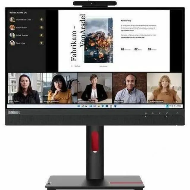 Alt view image 13 of 14 - Lenovo ThinkVision TIO22Gen5 22" Class Webcam Full HD LED Monitor - 16:9 - Black - 21.5" Viewable - in-Plane Switching (IPS) Technology - WLED Backlight - 1920 x 1080-16.7 Million Colors
