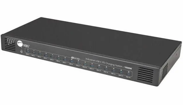 Alt view image 10 of 14 - SIIG 16-Port Industrial USB-C PD Charging Station 1000W up to 10 USB-C 100W up to 16 USB-C 60W