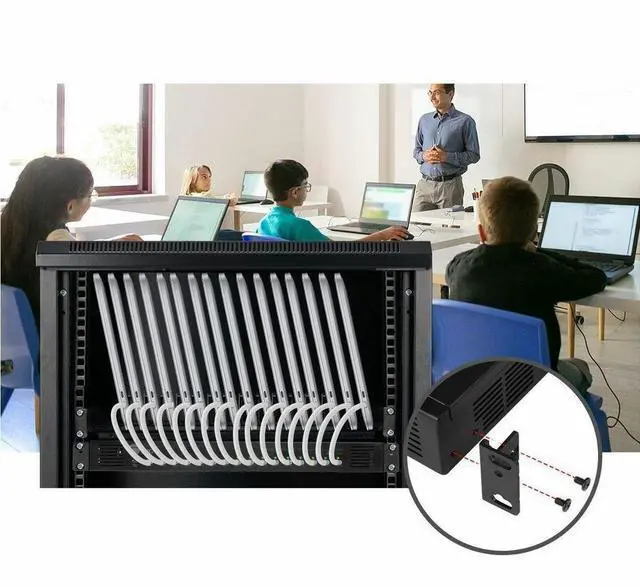 Alt view image 9 of 14 - SIIG 16-Port Industrial USB-C PD Charging Station 1000W up to 10 USB-C 100W up to 16 USB-C 60W