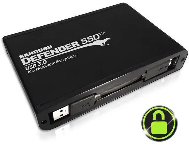 Alt view image 2 of 3 - Kanguru Defender SSD 35 1TB Secure Portable Solid State Drive Hardware Encryption - SuperSpeed USB 3.0