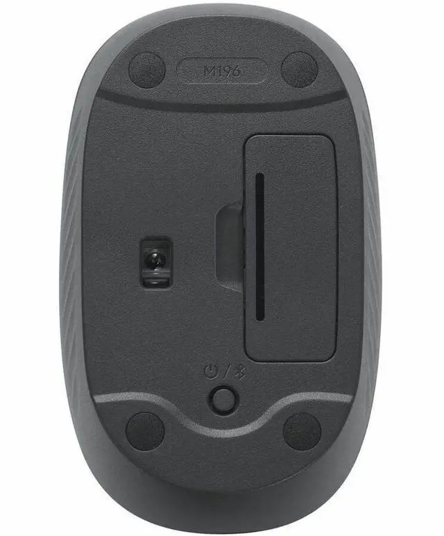 Alt view image 4 of 13 - Logitech M196 Mouse - Optical - Wireless - 32.81 ft - Bluetooth - Graphite - 1000 dpi - Scroll Wheel - Small/Medium Hand/Palm Size - Symmetrical - 1 x AA Battery Supported