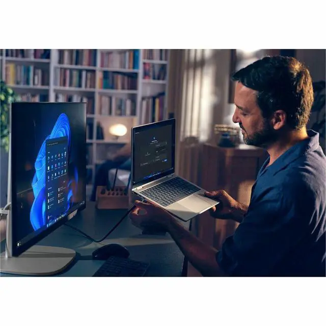 Alt view image 2 of 7 - HP EliteStudio 8 AiO G1i All-in-One Computer - Intel Core Ultra 5 235 - vPro Technology - 32 GB - 512 GB SSD - 23.8" Full HD Touchscreen - Desktop - Pike Silver - Intel Q870 Chip - 1920 x 1080 -