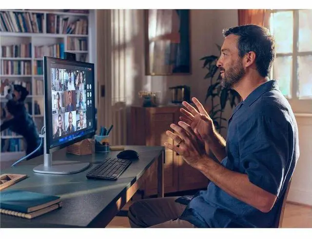 Alt view image 3 of 8 - HP EliteStudio 8 AiO G1i All-in-One Computer - Intel Core Ultra 5 235 - vPro Technology - 16 GB - 512 GB SSD - 23.8" Full HD Touchscreen - Desktop - Pike Silver - Intel Q870 Chip - 1920 x 1080 -