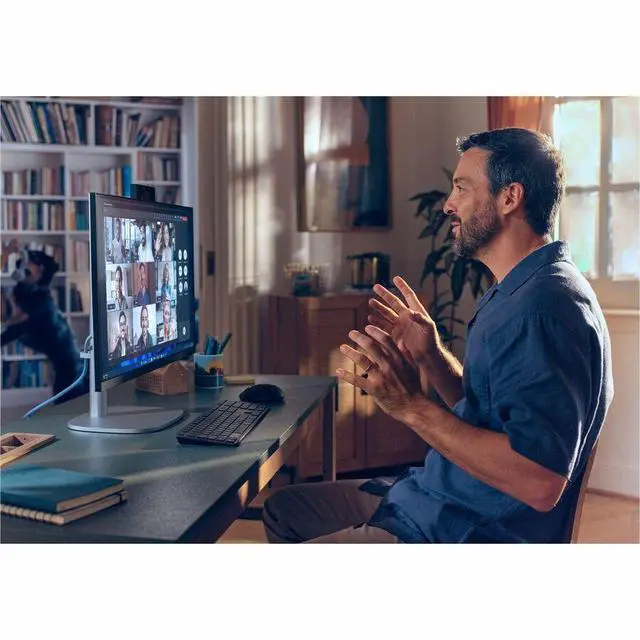 Alt view image 3 of 7 - HP EliteStudio 8 AiO G1i All-in-One Computer - Intel Core Ultra 7 265 - vPro Technology - 32 GB - 1 TB SSD - 23.8" Full HD Touchscreen - Desktop - Pike Silver - Intel Q870 Chip - 1920 x 1080 - Wi