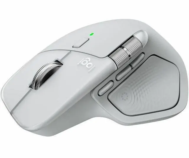 Alt view image 8 of 14 - Logitech MX Master 4 for Mac - Wireless Bluetooth Mouse with Ultra-fast Scrolling, Ergo, haptic feedback, Customize vibration intensity - White Silver