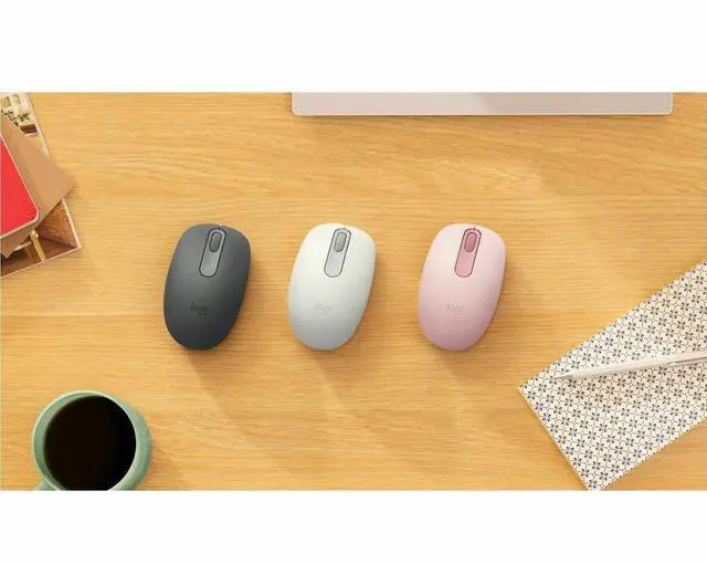 Alt view image 2 of 6 - Logitech M196 Mouse - Optical - Wireless - 32.81 ft - Bluetooth - Pink - 1000 dpi - Scroll Wheel - Small/Medium Hand/Palm Size - Symmetrical - 1 x AA Battery Supported