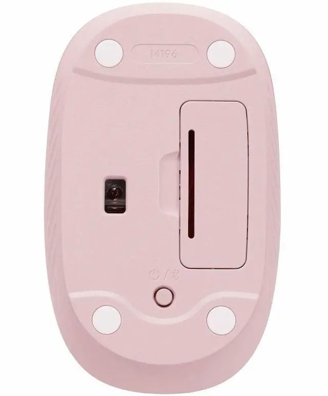 Alt view image 5 of 6 - Logitech M196 Mouse - Optical - Wireless - 32.81 ft - Bluetooth - Pink - 1000 dpi - Scroll Wheel - Small/Medium Hand/Palm Size - Symmetrical - 1 x AA Battery Supported