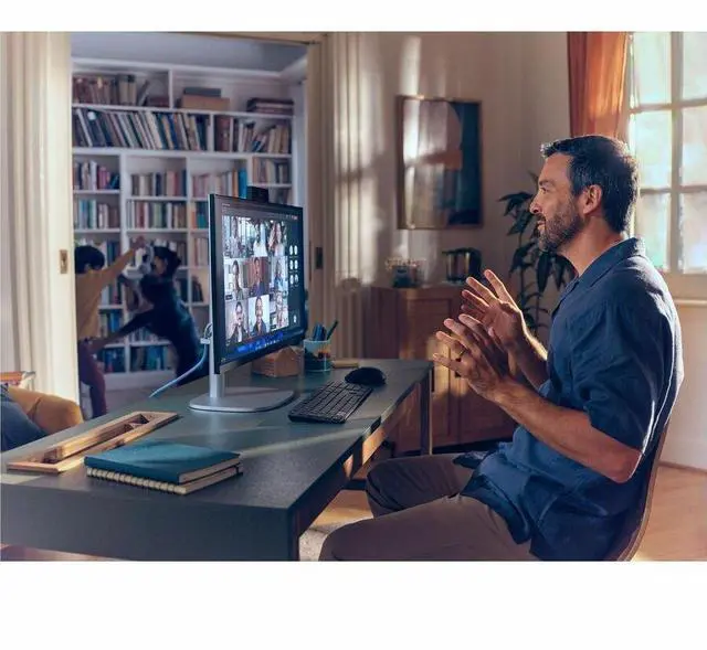 Alt view image 3 of 6 - HP EliteStudio 8 AiO G1i All-in-One Computer - Intel Core Ultra 7 265 - vPro Technology - 32 GB - 1 TB SSD - 23.8" Full HD Touchscreen - Desktop - Pike Silver - Intel Q870 Chip - 1920 x 1080 - Wi