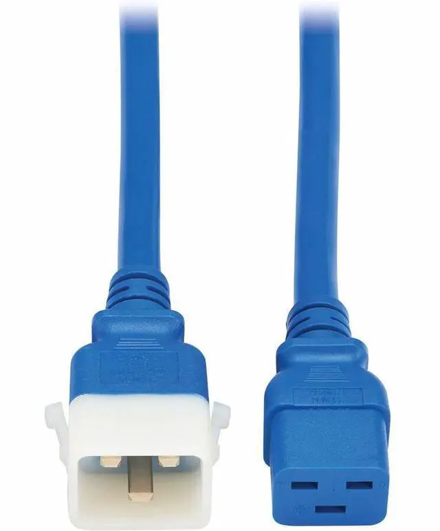 Alt view image 6 of 6 - PDU POWER CORDS C19 P-LOCK C20 HEAVY-DUTY 20A 12AWG 3FT BLUE 6 PCK