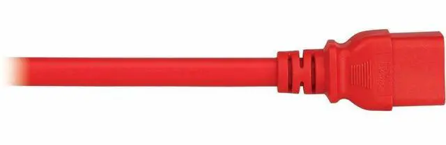 Alt view image 2 of 6 - PDU POWER CORDS C19 P-LOCK C20 HEAVY-DUTY 20A 12AWG 3FT RED 6 PACK