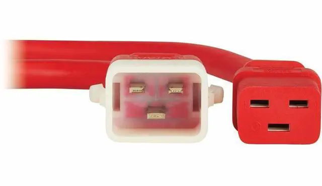 Alt view image 3 of 6 - PDU POWER CORDS C19 P-LOCK C20 HEAVY-DUTY 20A 12AWG 3FT RED 6 PACK
