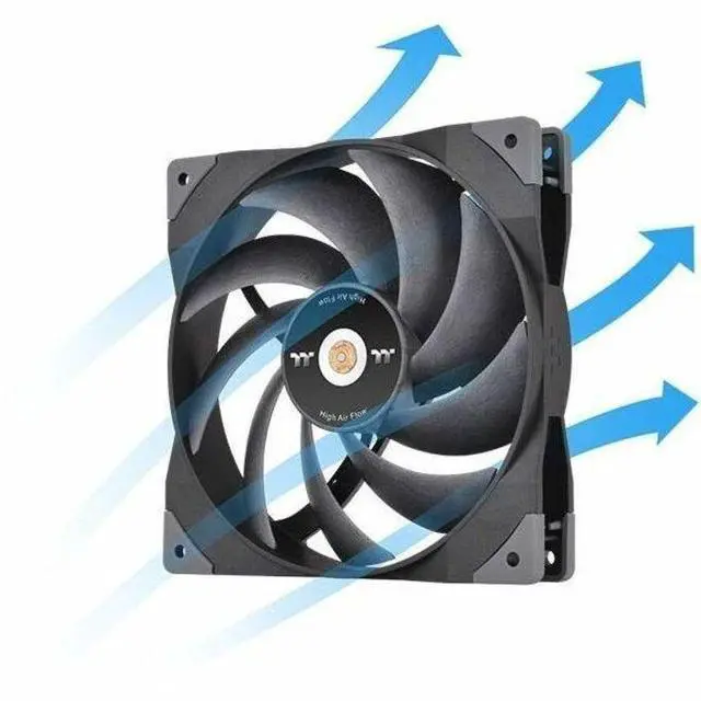 Alt view image 6 of 11 - Thermaltake SWAFAN GT14 PC Cooling Fan, 3 Types of Detachable Fan Blades, High Pressure/High Air Flow/ Reversed (Single Fan Pack) CL-F157-PL14BL-A